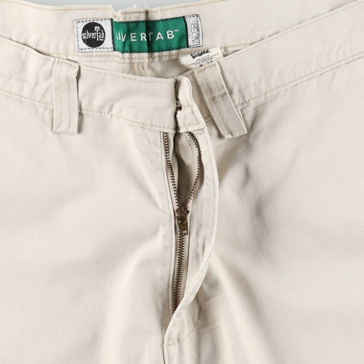 90'S Levi's Silver Tab Chino Shorts, Men's Size W36 (approx.), Vintage cotton Beige type Vintage Second Hand
