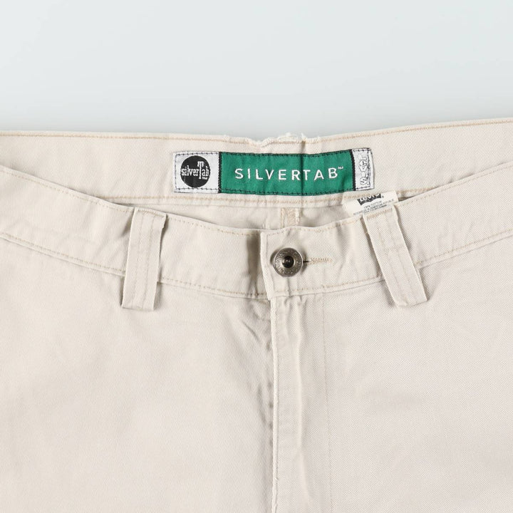 90'S Levi's Silver Tab Chino Shorts, Men's Size W36 (approx.), Vintage cotton Beige type Vintage Second Hand