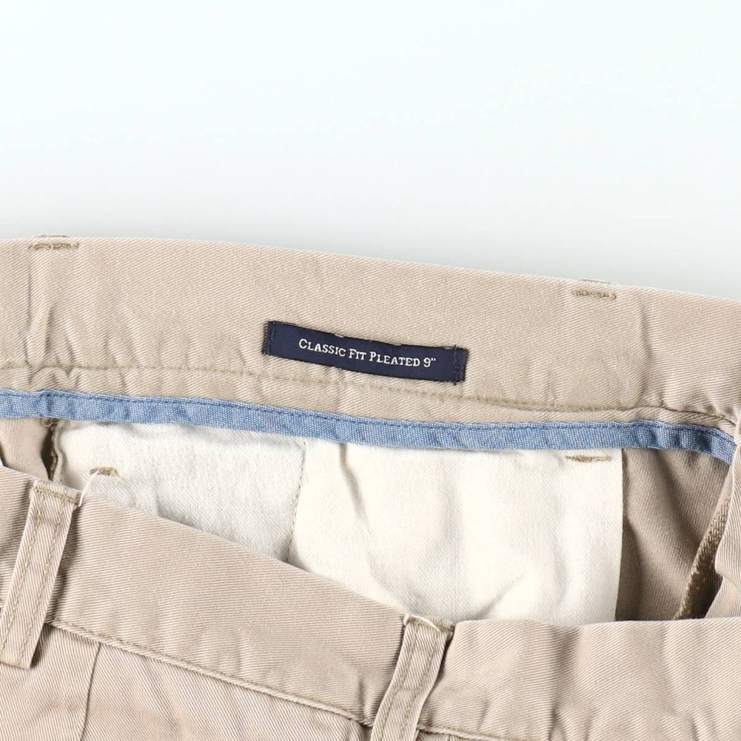 Ralph Lauren POLO by Ralph Lauren CLASSIC FIT PLEATED 9'' Two-Pleat Chino Shorts (Men's W35 equivalent) cotton Beige type Vintage Second Hand