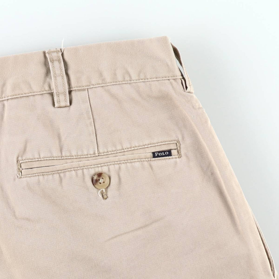Ralph Lauren POLO by Ralph Lauren CLASSIC FIT PLEATED 9'' Two-Pleat Chino Shorts (Men's W35 equivalent) cotton Beige type Vintage Second Hand