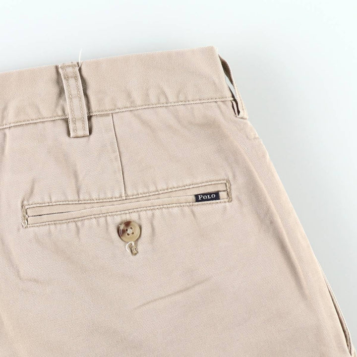 Ralph Lauren POLO by Ralph Lauren CLASSIC FIT PLEATED 9'' Two-Pleat Chino Shorts (Men's W35 equivalent) cotton Beige type Vintage Second Hand