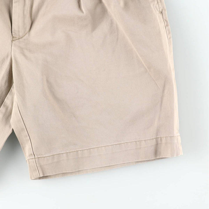 Ralph Lauren POLO by Ralph Lauren CLASSIC FIT PLEATED 9'' Two-Pleat Chino Shorts (Men's W35 equivalent) cotton Beige type Vintage Second Hand