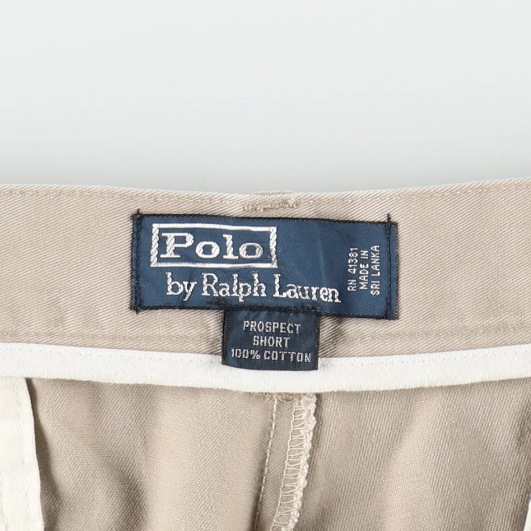 Ralph Lauren POLO by Ralph Lauren PROSPECT SHORT chino shorts, men's size W37 cotton Beige type Vintage Second Hand