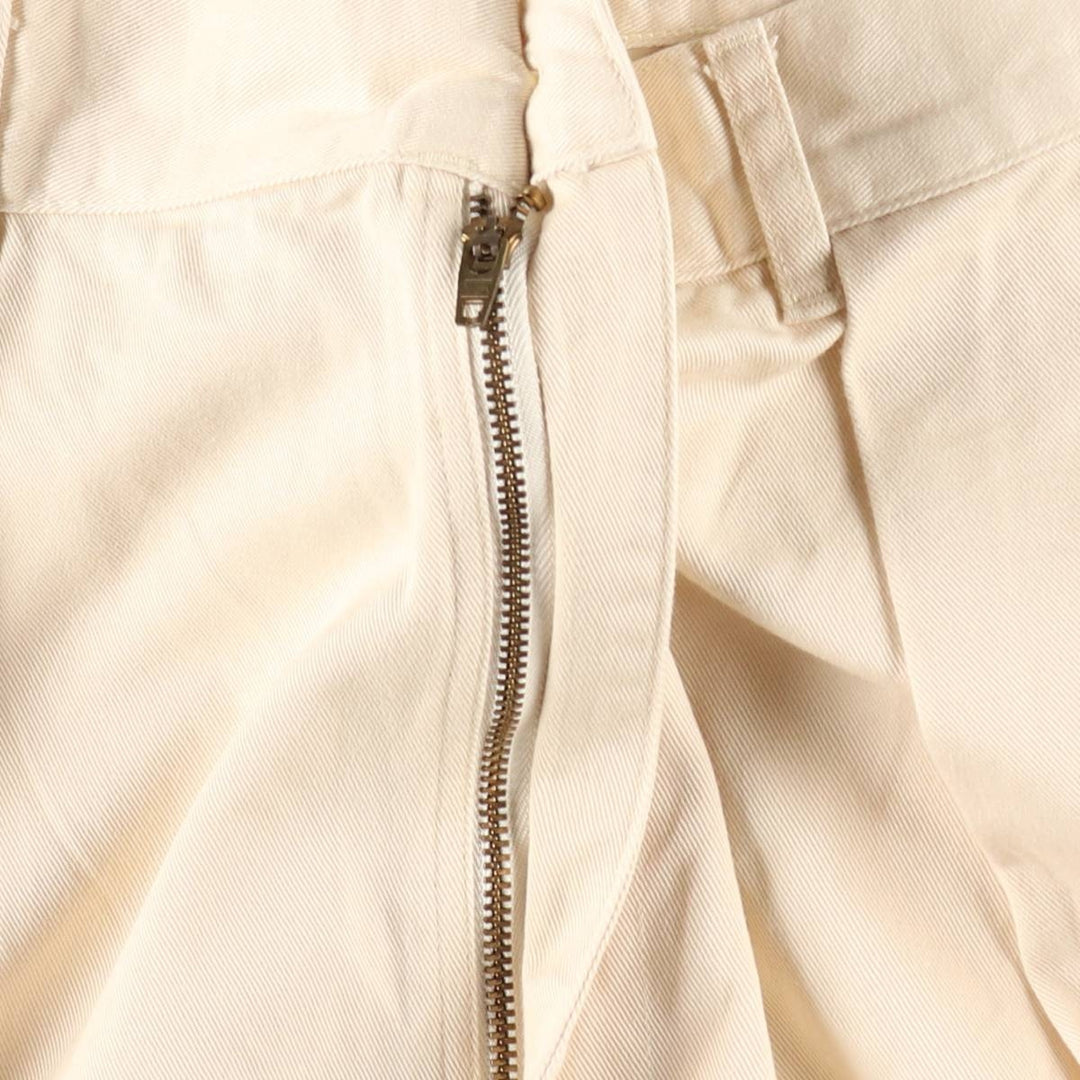Ralph Lauren POLO by Ralph Lauren Two-pleat Chino Shorts, Men's, Size W37 cotton ivory Vintage Second Hand