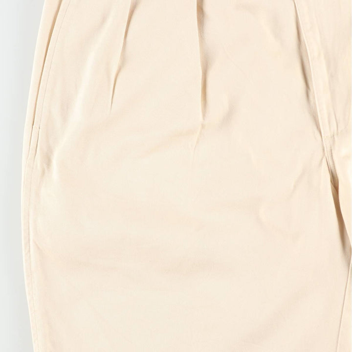 Ralph Lauren POLO by Ralph Lauren Two-pleat Chino Shorts, Men's, Size W37 cotton ivory Vintage Second Hand