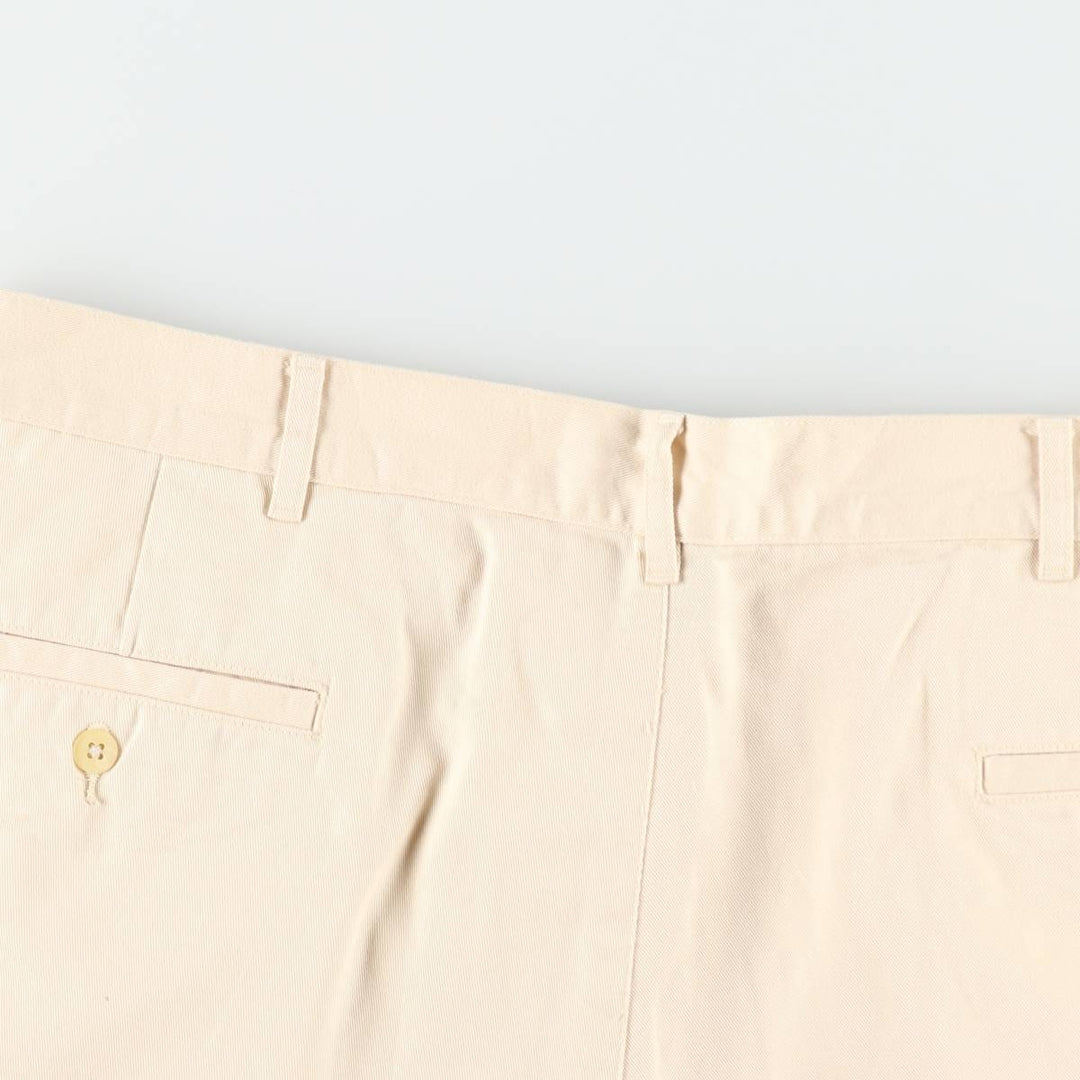 Ralph Lauren POLO by Ralph Lauren Two-pleat Chino Shorts, Men's, Size W37 cotton ivory Vintage Second Hand