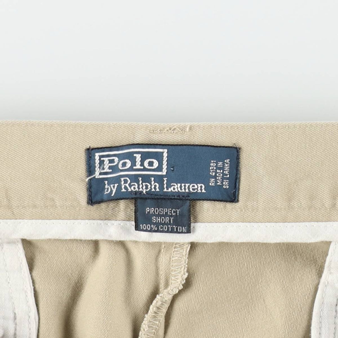 Ralph Lauren POLO by Ralph Lauren PROSPECT PANT Chino Shorts, Men's Size W34 (approx.) cotton Beige type Vintage Second Hand