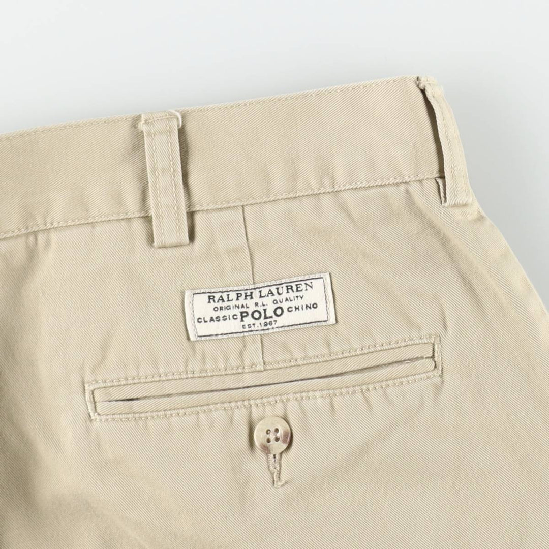 Ralph Lauren POLO by Ralph Lauren PROSPECT PANT Chino Shorts, Men's Size W34 (approx.) cotton Beige type Vintage Second Hand