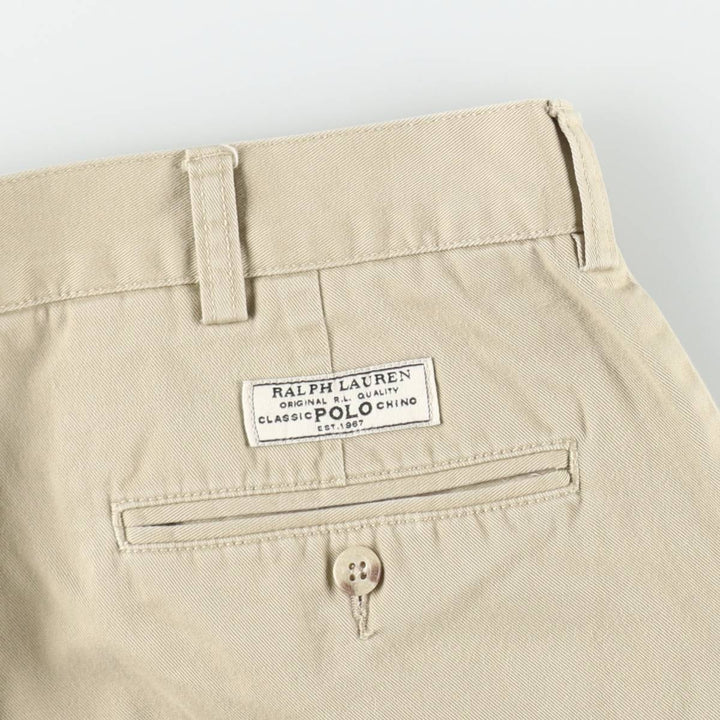 Ralph Lauren POLO by Ralph Lauren PROSPECT PANT Chino Shorts, Men's Size W34 (approx.) cotton Beige type Vintage Second Hand