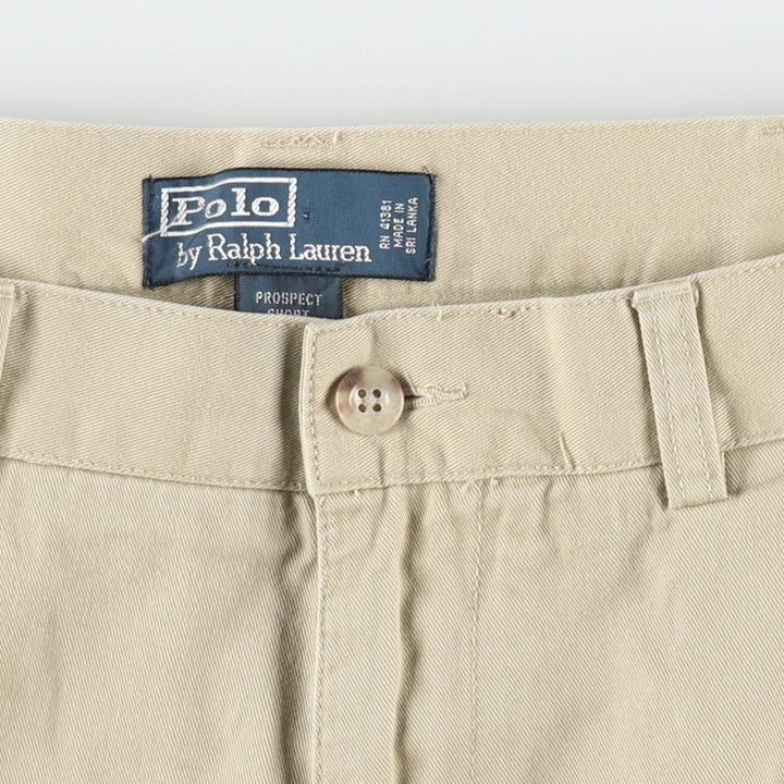 Ralph Lauren POLO by Ralph Lauren PROSPECT PANT Chino Shorts, Men's Size W34 (approx.) cotton Beige type Vintage Second Hand