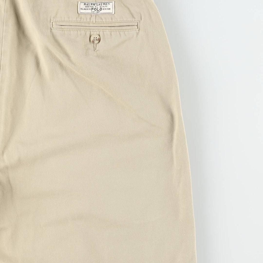 Ralph Lauren POLO by Ralph Lauren PROSPECT PANT Chino Shorts, Men's Size W34 (approx.) cotton Beige type Vintage Second Hand