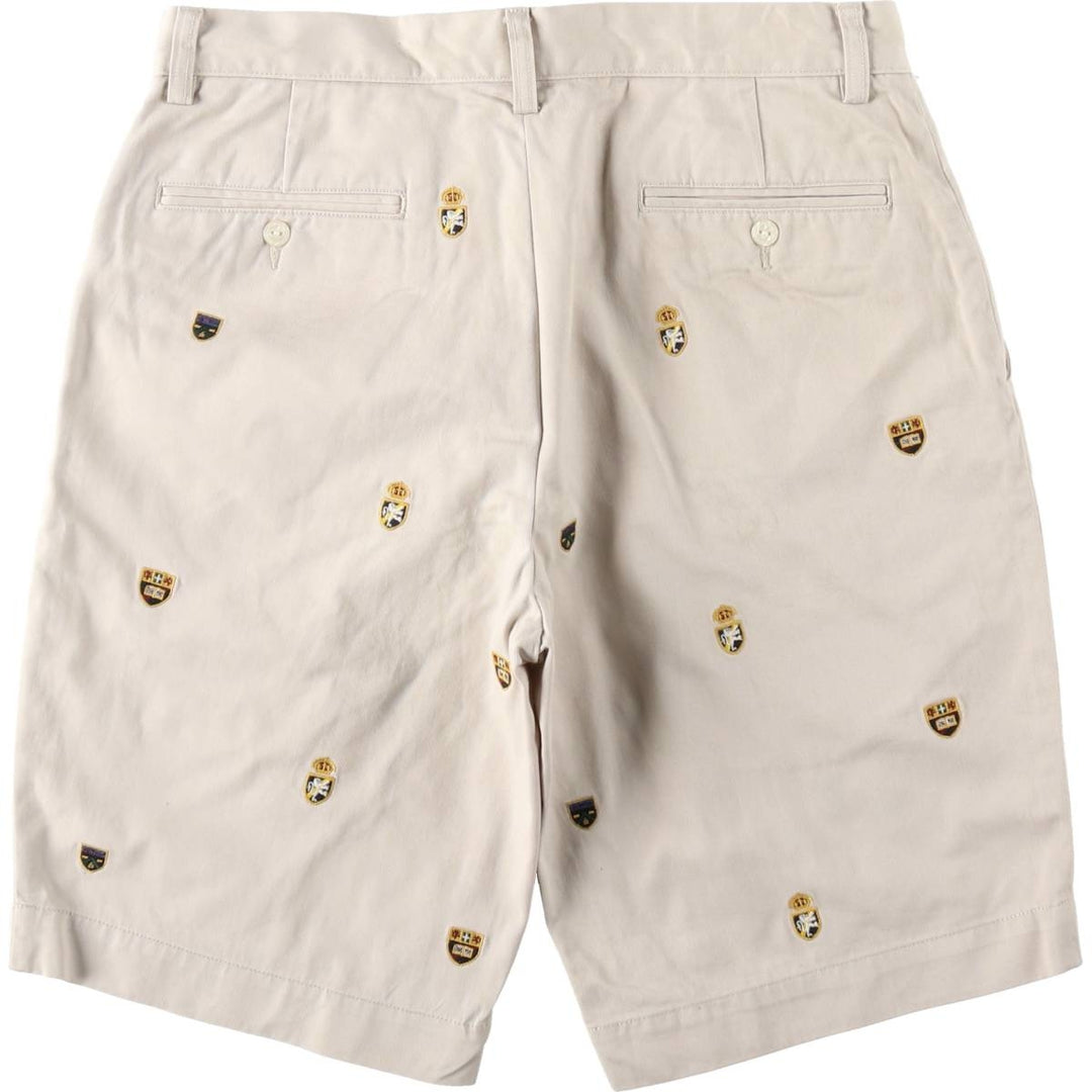 Ralph Lauren POLO by Ralph Lauren all-over print chino shorts, men's size W34 cotton Beige type Vintage Second Hand