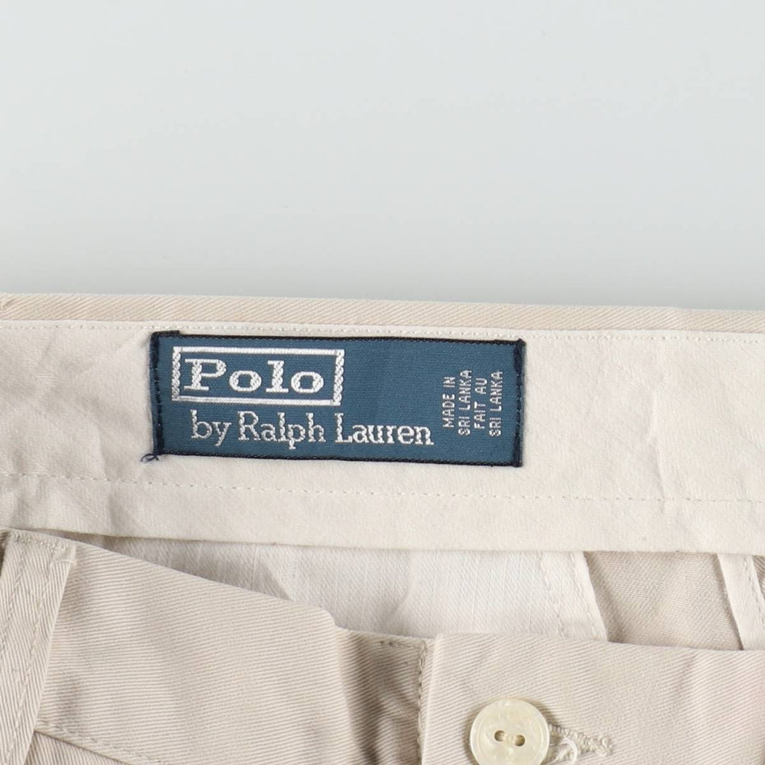 Ralph Lauren POLO by Ralph Lauren all-over print chino shorts, men's size W34 cotton Beige type Vintage Second Hand
