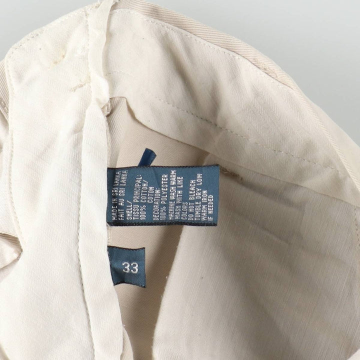 Ralph Lauren POLO by Ralph Lauren all-over print chino shorts, men's size W34 cotton Beige type Vintage Second Hand