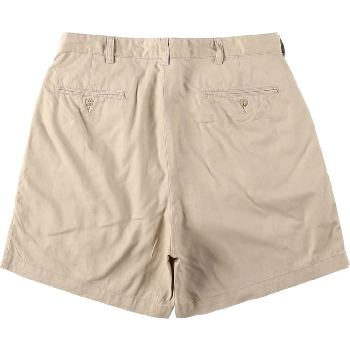 Ralph Lauren POLO by Ralph Lauren ANDREW SHORT Two-pleat chino shorts, short pants, men's size W34 cotton Beige type Vintage Second Hand
