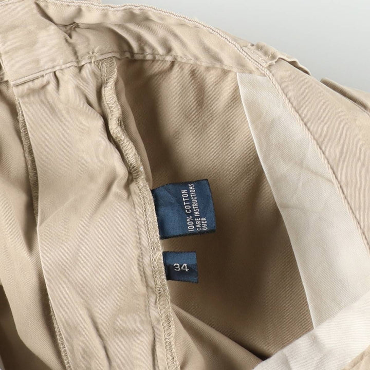 Ralph Lauren POLO by Ralph Lauren ANDREW SHORT Two-pleat chino shorts, short pants, men's size W34 cotton Beige type Vintage Second Hand