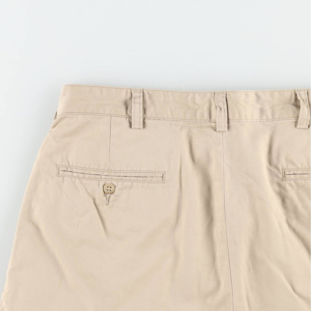 Ralph Lauren POLO by Ralph Lauren ANDREW SHORT Two-pleat chino shorts, short pants, men's size W34 cotton Beige type Vintage Second Hand