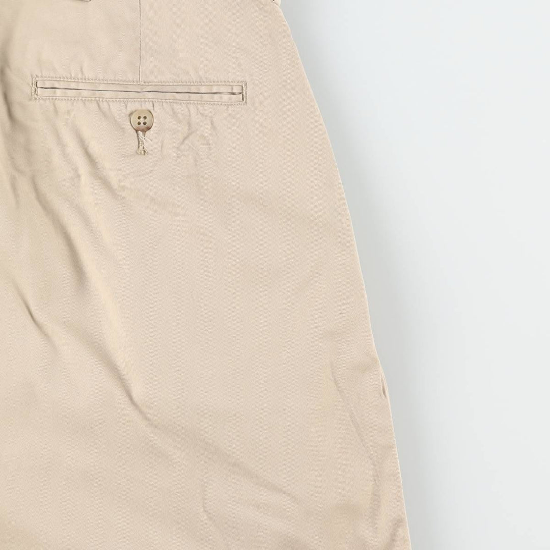 Ralph Lauren POLO by Ralph Lauren ANDREW SHORT Two-pleat chino shorts, short pants, men's size W34 cotton Beige type Vintage Second Hand