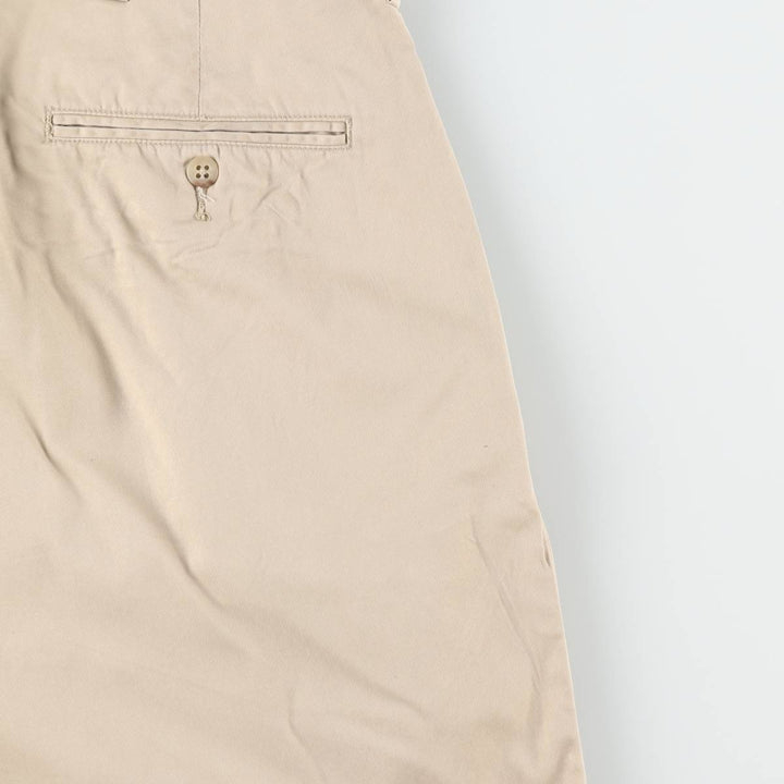 Ralph Lauren POLO by Ralph Lauren ANDREW SHORT Two-pleat chino shorts, short pants, men's size W34 cotton Beige type Vintage Second Hand