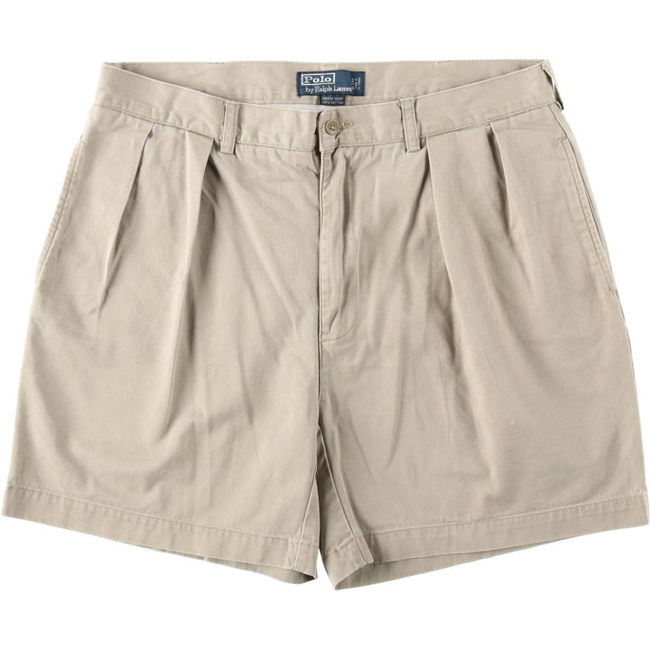 Ralph Lauren POLO by Ralph Lauren ANDREW PANT Two-Pleat Chino Shorts Men's W35 (approx.) cotton Beige type Vintage Second Hand