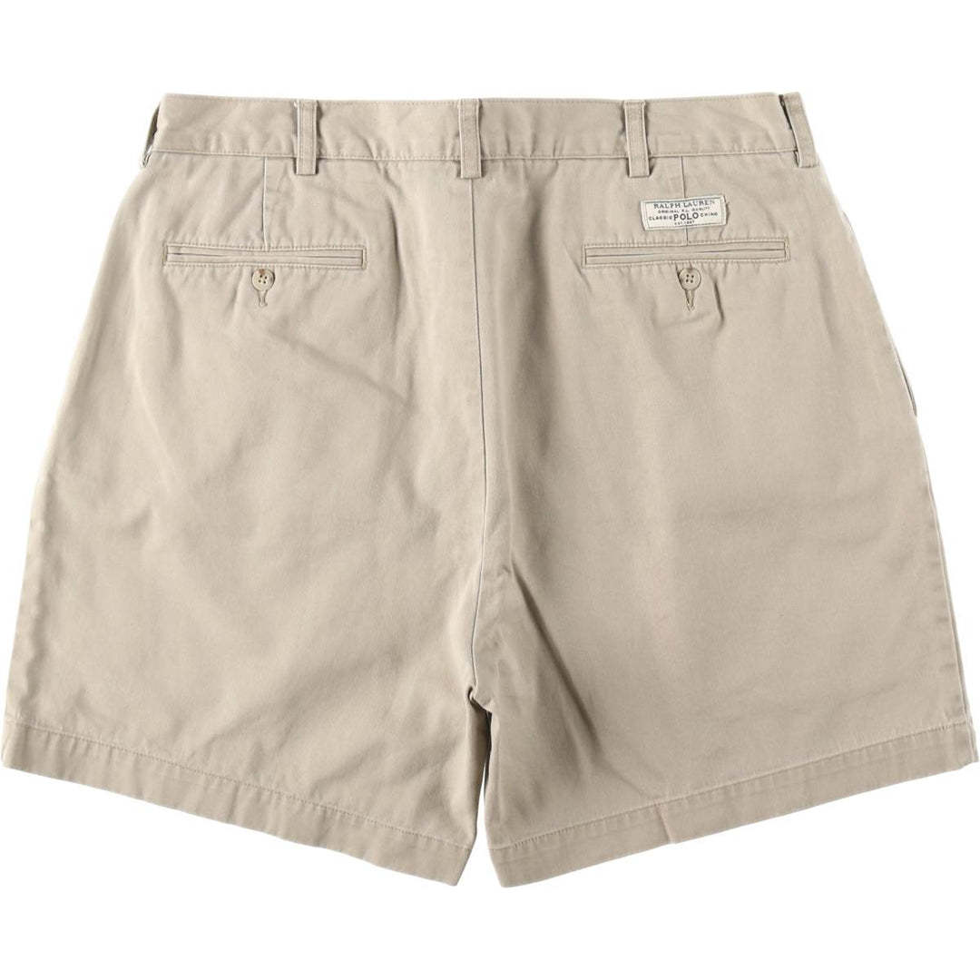 Ralph Lauren POLO by Ralph Lauren ANDREW PANT Two-Pleat Chino Shorts Men's W35 (approx.) cotton Beige type Vintage Second Hand