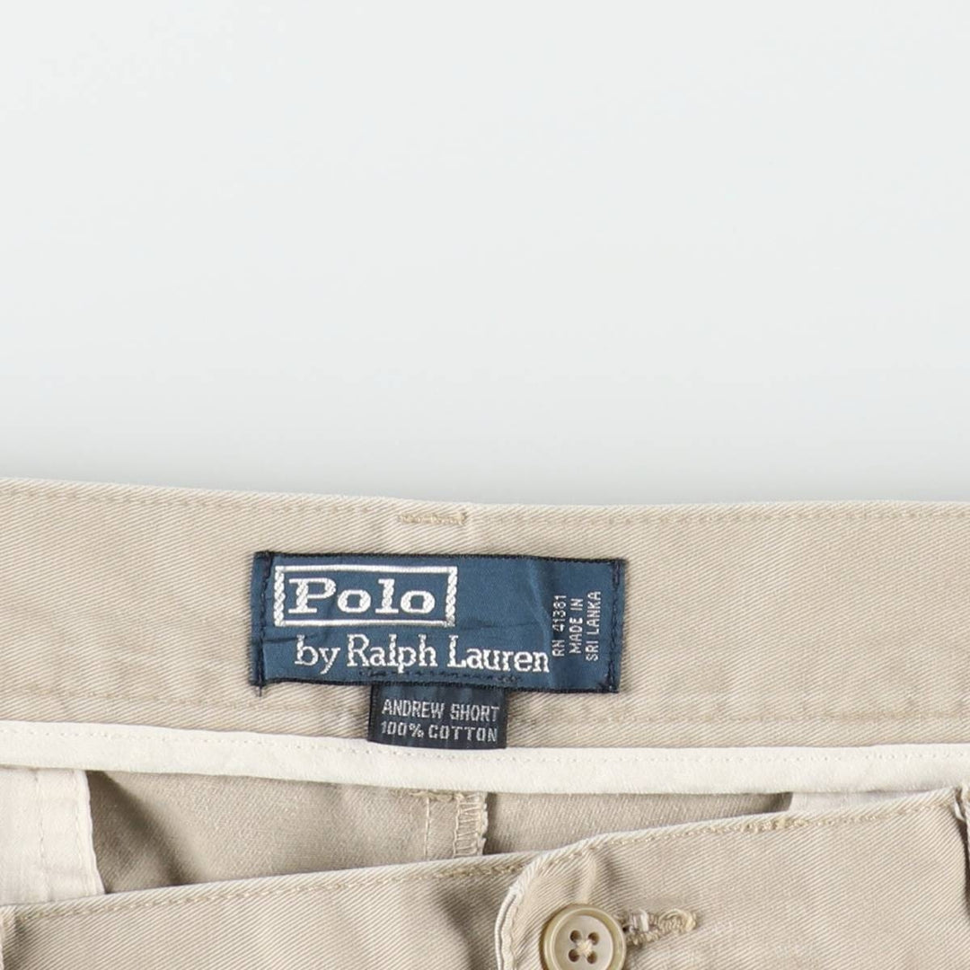 Ralph Lauren POLO by Ralph Lauren ANDREW PANT Two-Pleat Chino Shorts Men's W35 (approx.) cotton Beige type Vintage Second Hand