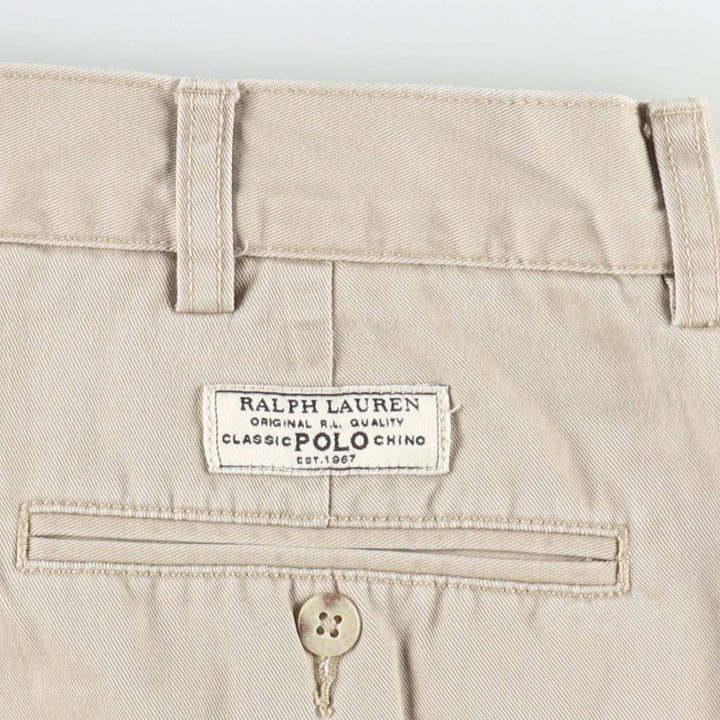 Ralph Lauren POLO by Ralph Lauren ANDREW PANT Two-Pleat Chino Shorts Men's W35 (approx.) cotton Beige type Vintage Second Hand
