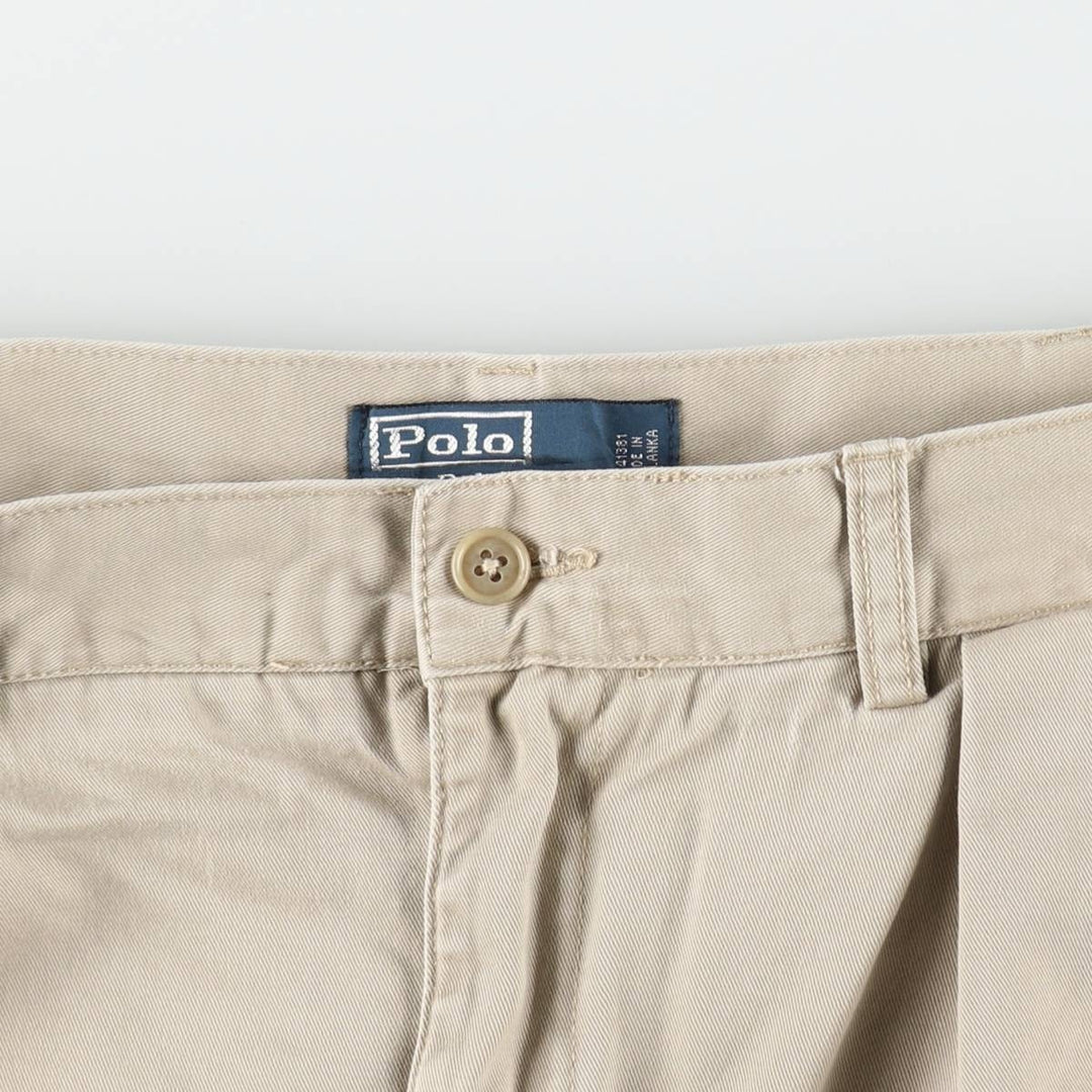 Ralph Lauren POLO by Ralph Lauren ANDREW PANT Two-Pleat Chino Shorts Men's W35 (approx.) cotton Beige type Vintage Second Hand