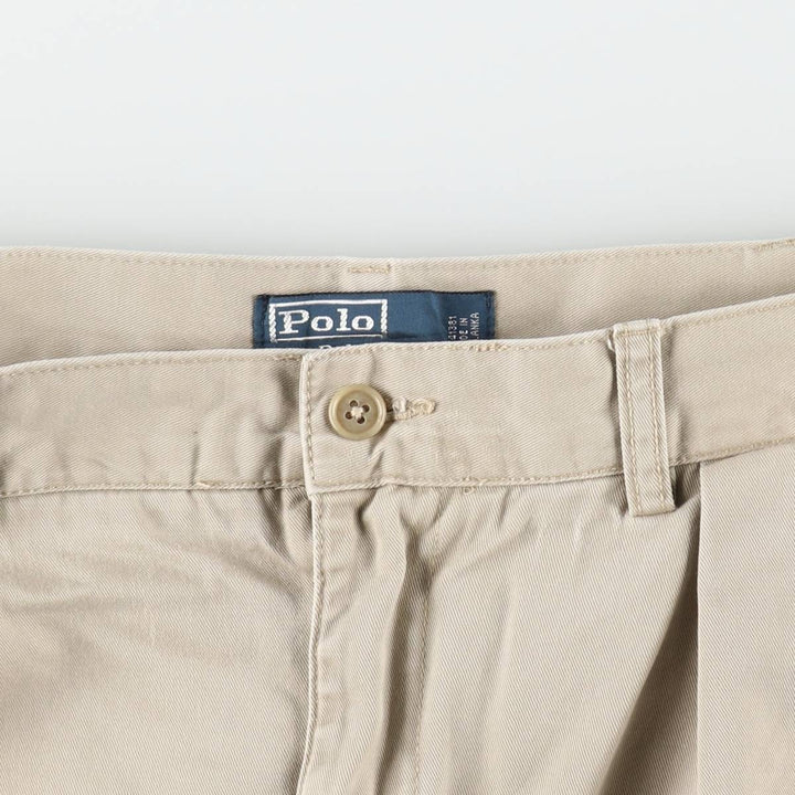 Ralph Lauren POLO by Ralph Lauren ANDREW PANT Two-Pleat Chino Shorts Men's W35 (approx.) cotton Beige type Vintage Second Hand