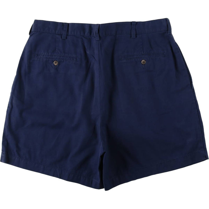 Ralph Lauren Polo Ralph Lauren ANDREW SHORT Two-Pleat Chino Shorts Men's W35 (approx.) cotton navy blue type Vintage Second Hand