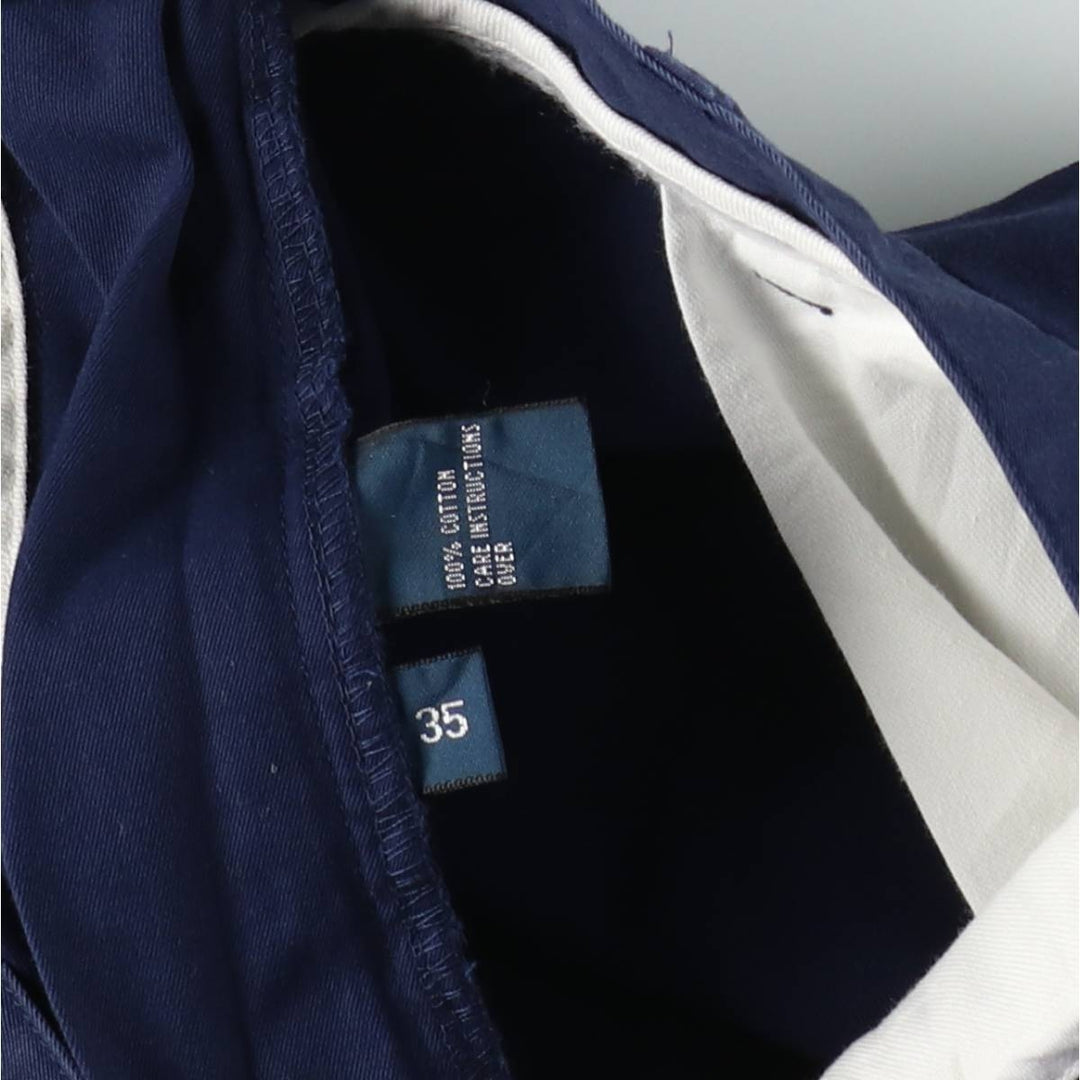Ralph Lauren Polo Ralph Lauren ANDREW SHORT Two-Pleat Chino Shorts Men's W35 (approx.) cotton navy blue type Vintage Second Hand