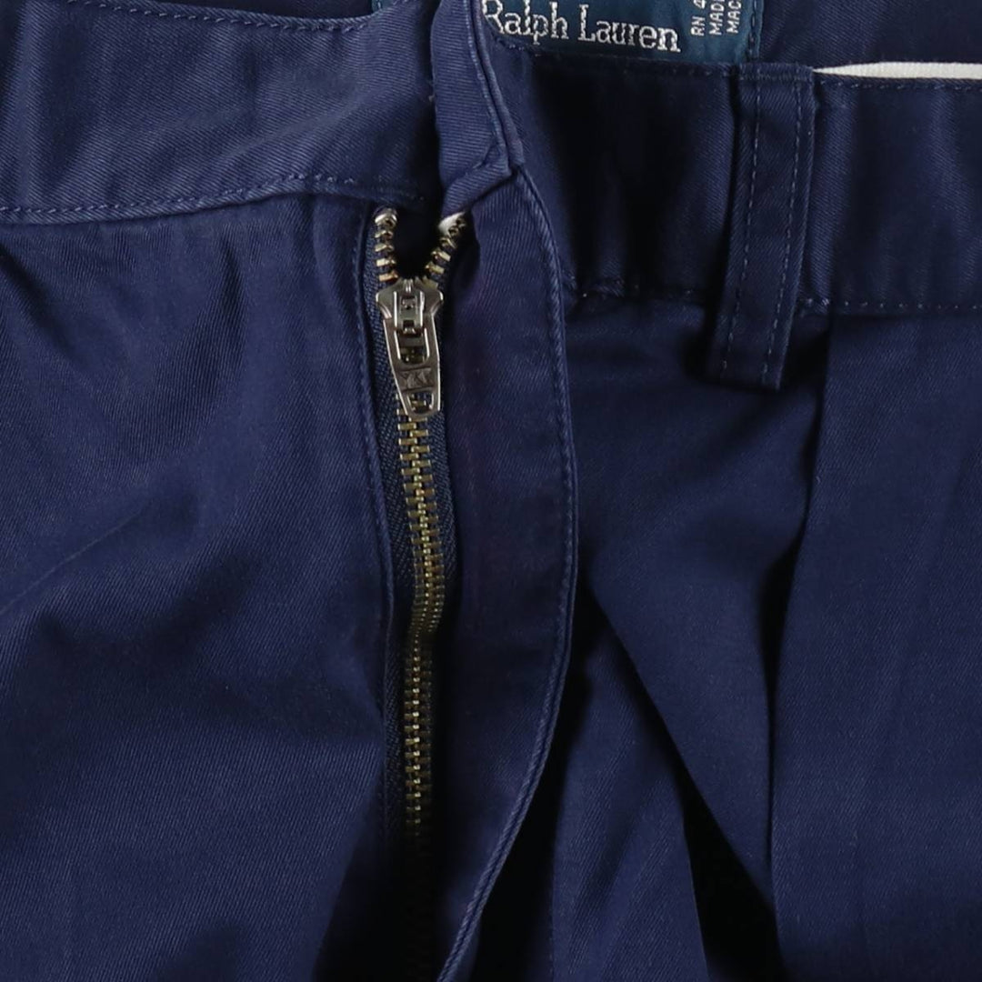 Ralph Lauren Polo Ralph Lauren ANDREW SHORT Two-Pleat Chino Shorts Men's W35 (approx.) cotton navy blue type Vintage Second Hand