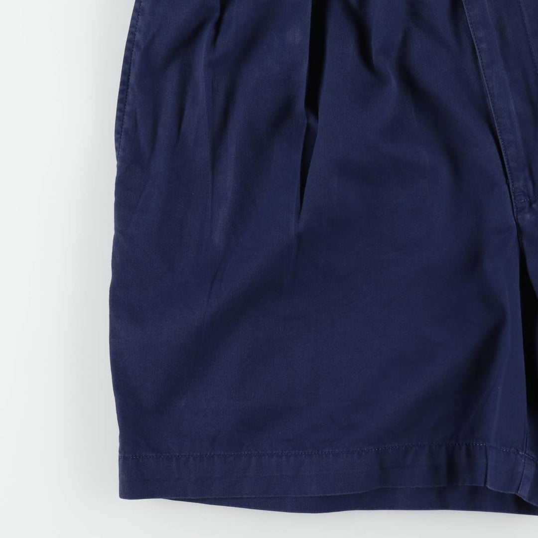 Ralph Lauren Polo Ralph Lauren ANDREW SHORT Two-Pleat Chino Shorts Men's W35 (approx.) cotton navy blue type Vintage Second Hand