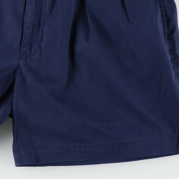 Ralph Lauren Polo Ralph Lauren ANDREW SHORT Two-Pleat Chino Shorts Men's W35 (approx.) cotton navy blue type Vintage Second Hand