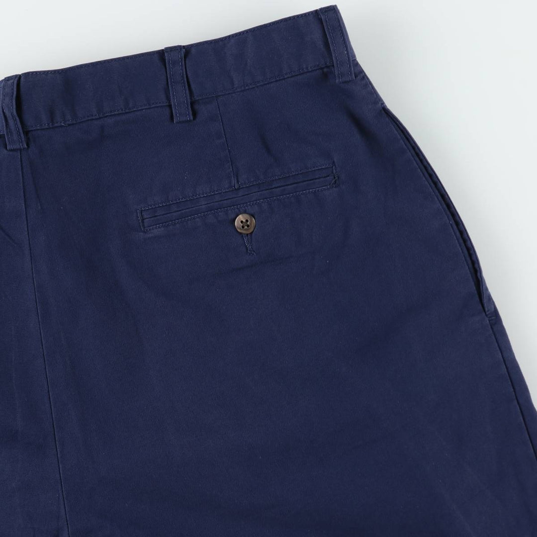 Ralph Lauren Polo Ralph Lauren ANDREW SHORT Two-Pleat Chino Shorts Men's W35 (approx.) cotton navy blue type Vintage Second Hand