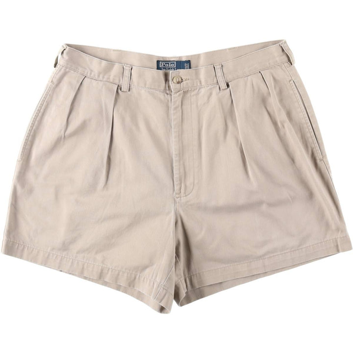 Ralph Lauren POLO by Ralph Lauren TYLER SHORT Two-pleat chino shorts, short pants, men's w35 equivalent cotton Beige type Vintage Second Hand