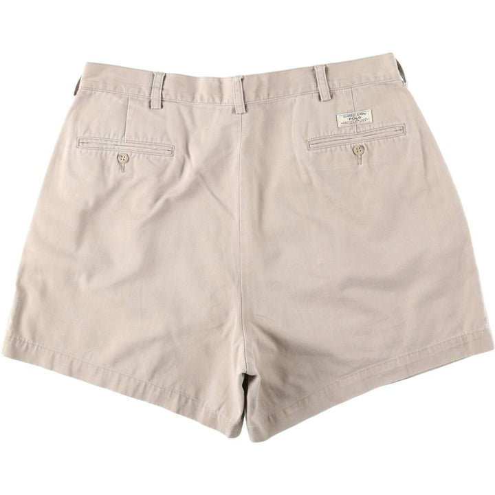 Ralph Lauren POLO by Ralph Lauren TYLER SHORT Two-pleat chino shorts, short pants, men's w35 equivalent cotton Beige type Vintage Second Hand