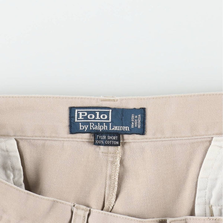 Ralph Lauren POLO by Ralph Lauren TYLER SHORT Two-pleat chino shorts, short pants, men's w35 equivalent cotton Beige type Vintage Second Hand