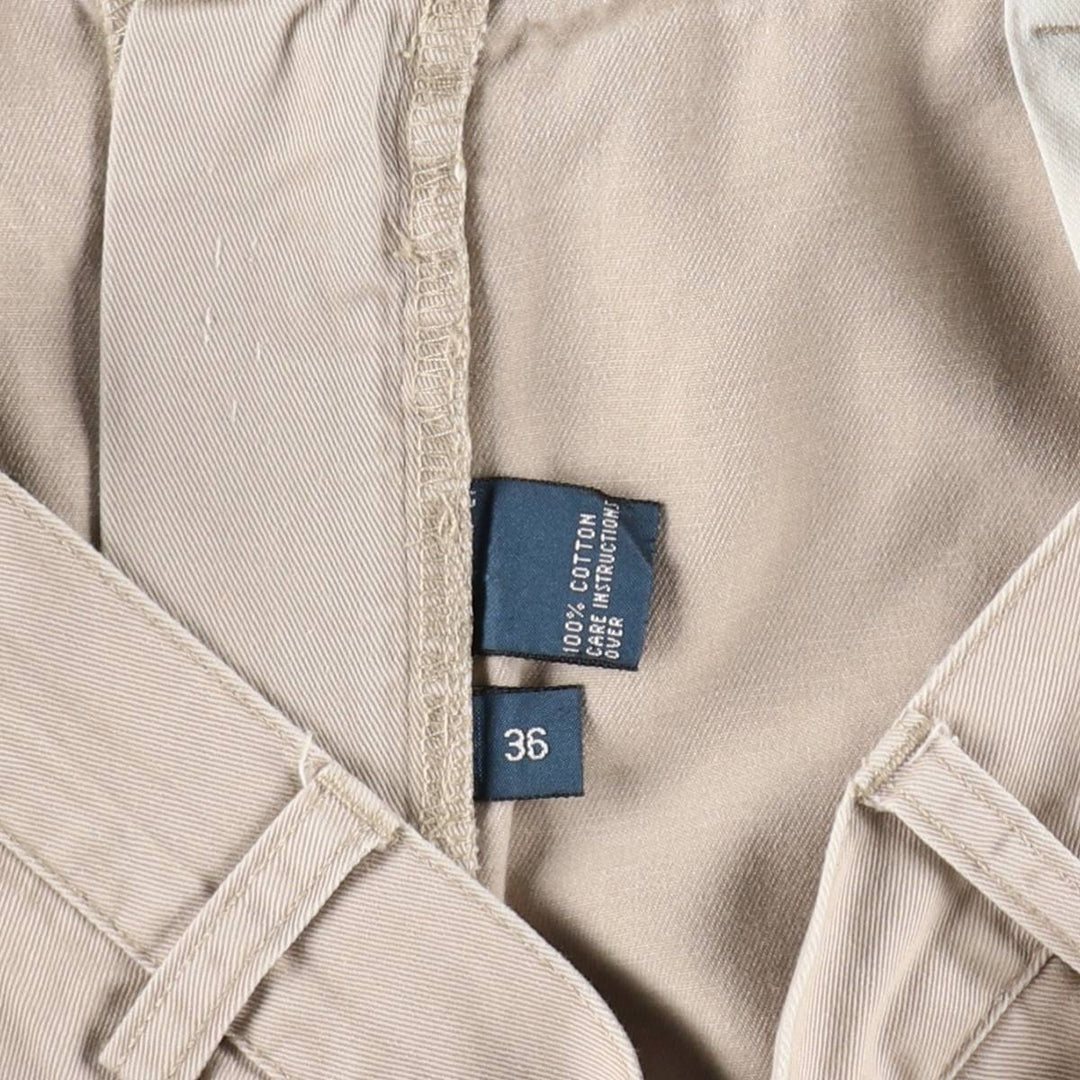Ralph Lauren POLO by Ralph Lauren TYLER SHORT Two-pleat chino shorts, short pants, men's w35 equivalent cotton Beige type Vintage Second Hand