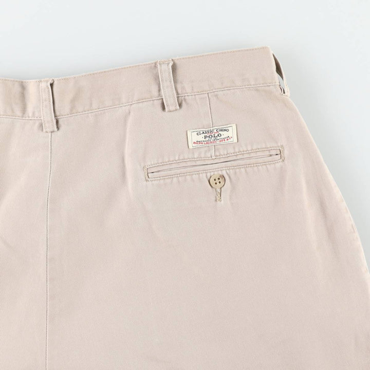 Ralph Lauren POLO by Ralph Lauren TYLER SHORT Two-pleat chino shorts, short pants, men's w35 equivalent cotton Beige type Vintage Second Hand