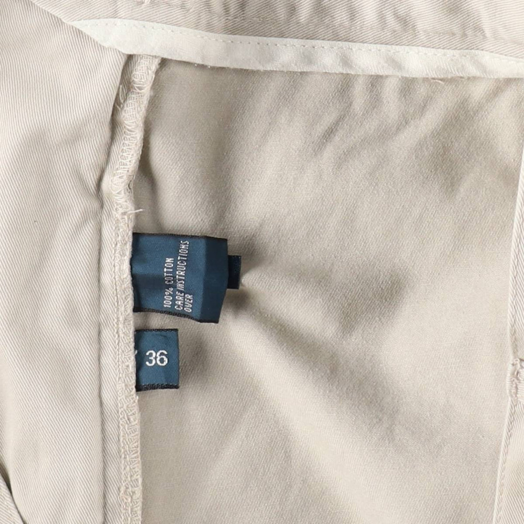 Ralph Lauren POLO by Ralph Lauren TYLER SHORT Two-Pleat Chino Shorts, Men's Size W37 (approx.) cotton Beige type Vintage Second Hand