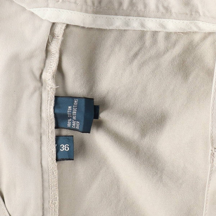 Ralph Lauren POLO by Ralph Lauren TYLER SHORT Two-Pleat Chino Shorts, Men's Size W37 (approx.) cotton Beige type Vintage Second Hand