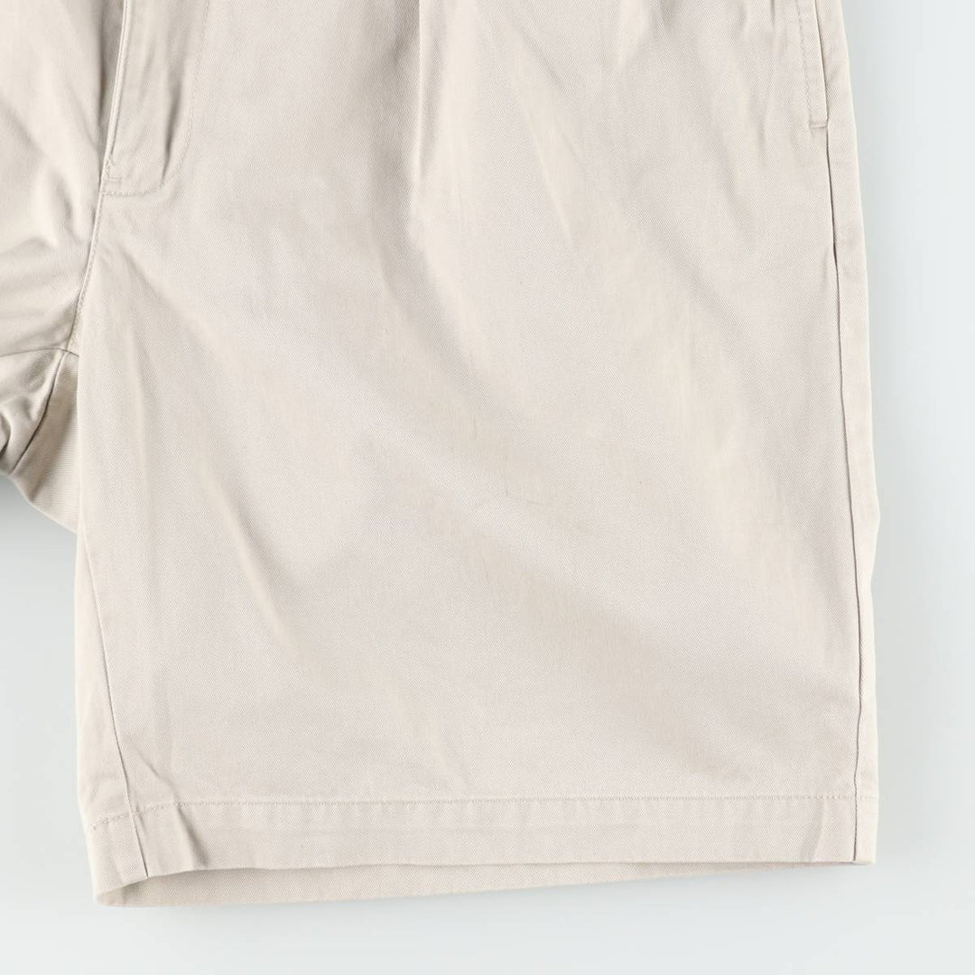 Ralph Lauren POLO by Ralph Lauren TYLER SHORT Two-Pleat Chino Shorts, Men's Size W37 (approx.) cotton Beige type Vintage Second Hand