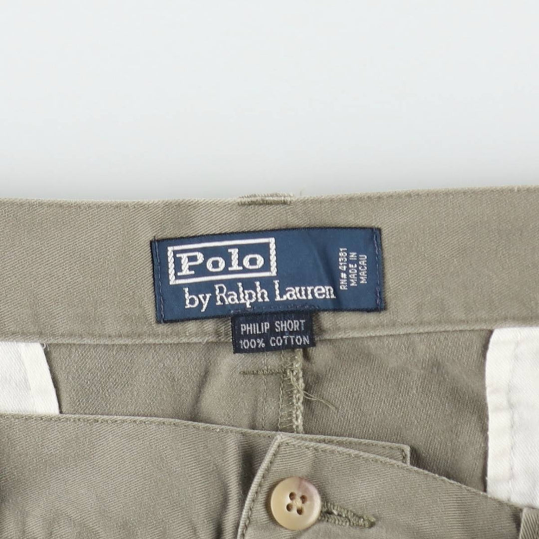 Ralph Lauren POLO by Ralph Lauren PHILIP SHORT Men's W37 (approx.) cotton Khaki type Vintage Second Hand