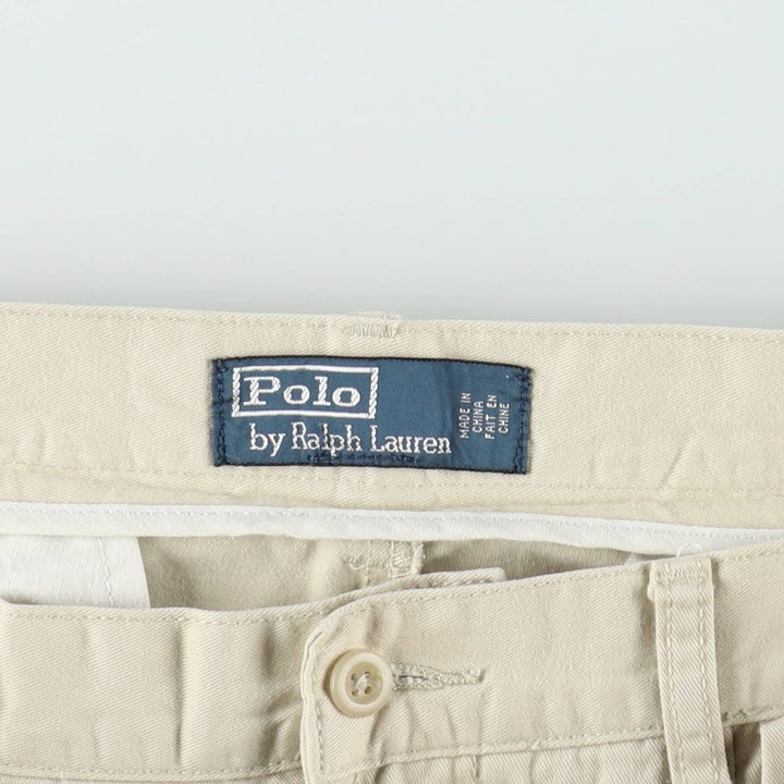 Ralph Lauren POLO by Ralph Lauren Two-pleat Chino Shorts, Men's Size W34 cotton Beige type Vintage Second Hand