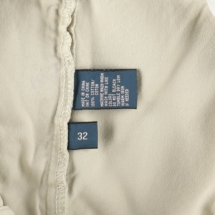 Ralph Lauren POLO by Ralph Lauren Two-pleat Chino Shorts, Men's Size W34 cotton Beige type Vintage Second Hand