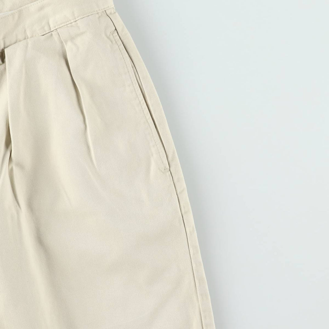 Ralph Lauren POLO by Ralph Lauren Two-pleat Chino Shorts, Men's Size W34 cotton Beige type Vintage Second Hand