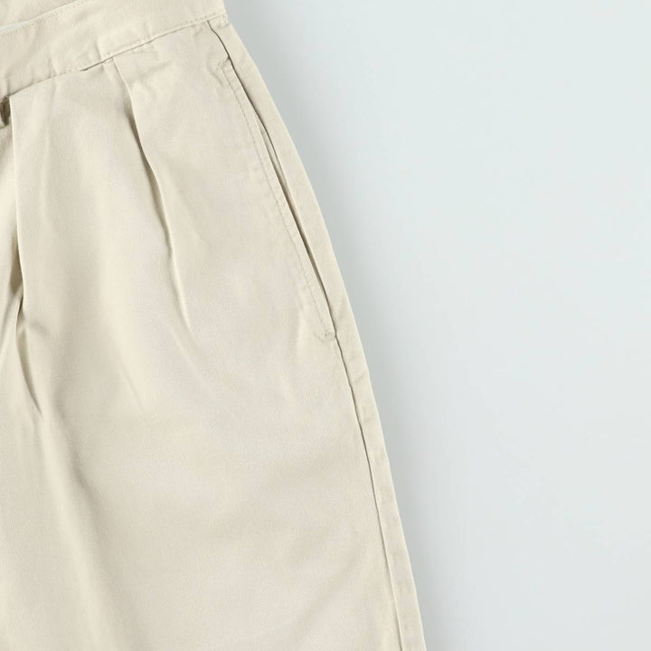 Ralph Lauren POLO by Ralph Lauren Two-pleat Chino Shorts, Men's Size W34 cotton Beige type Vintage Second Hand