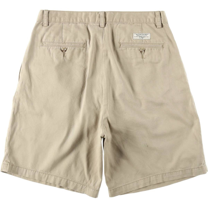 Ralph Lauren POLO by Ralph Lauren TYLER SHORT Two-pleat chino shorts, short pants, men's w35 equivalent cotton Beige type Vintage Second Hand