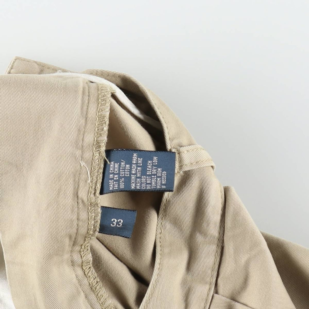 Ralph Lauren POLO by Ralph Lauren TYLER SHORT Two-pleat chino shorts, short pants, men's w35 equivalent cotton Beige type Vintage Second Hand